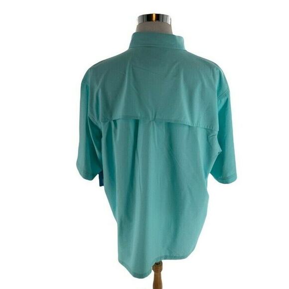 Bimini Bay Outfitters Shirt Men XXL Short Sleeve Vented Mesh Chest Pocket Button - Picture 3 of 12